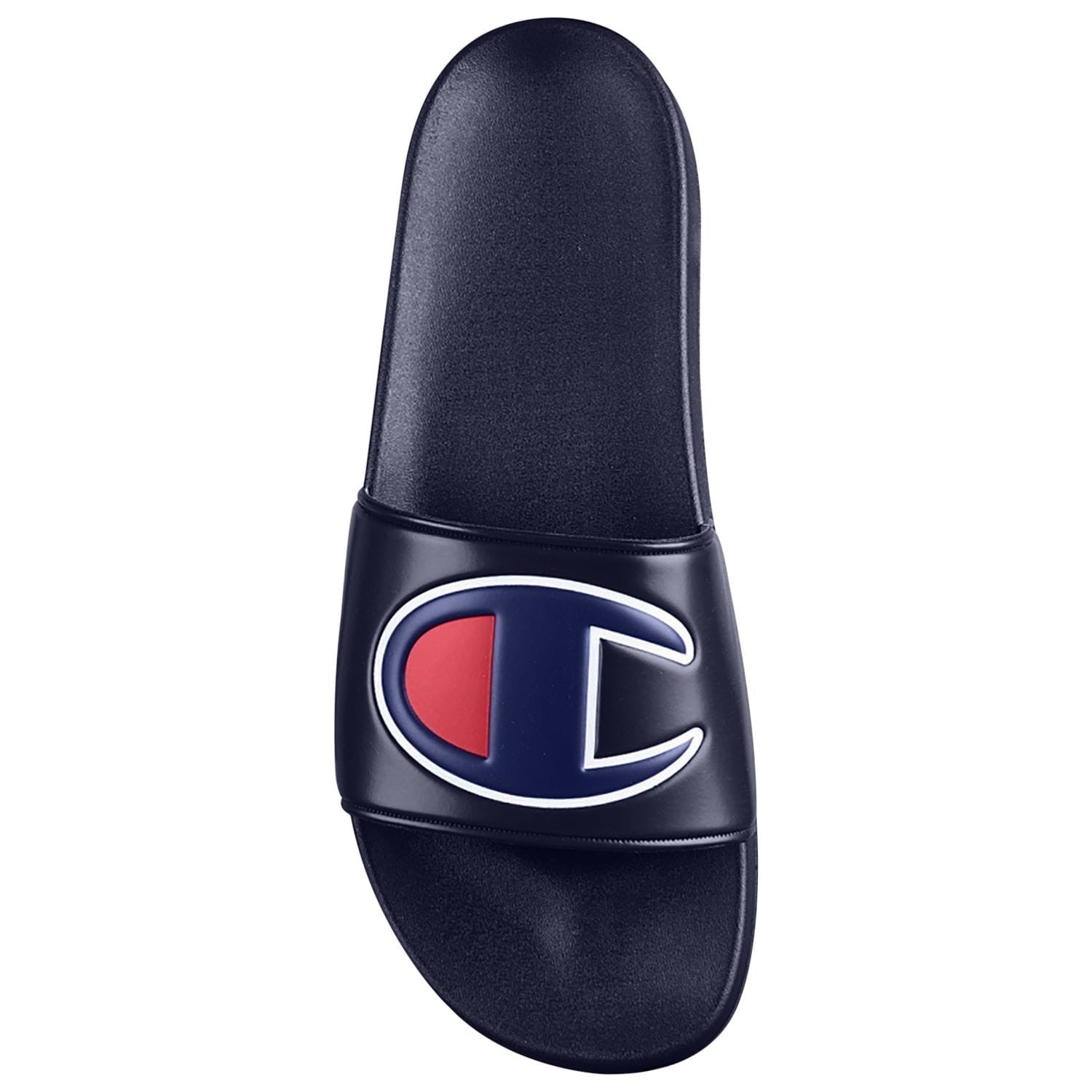 CHAMPION: NAVY BLUE IPO SLIDE SANDAL - 85 86 eightyfiveightysix (top view)