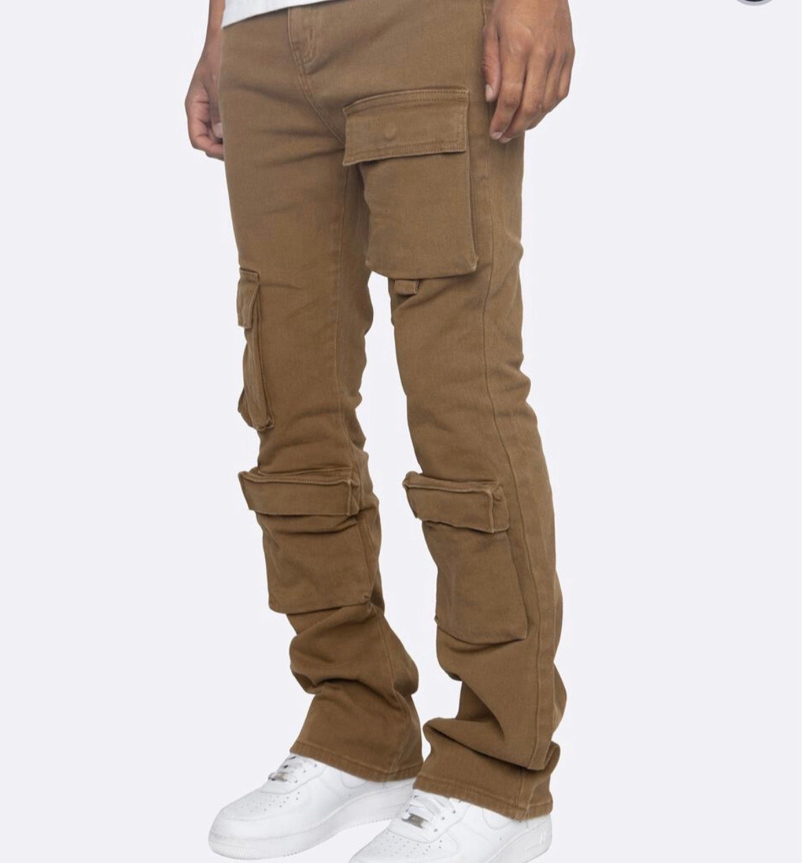 EPTM: BACKLOT CARGO PANTS TAN (model side view)