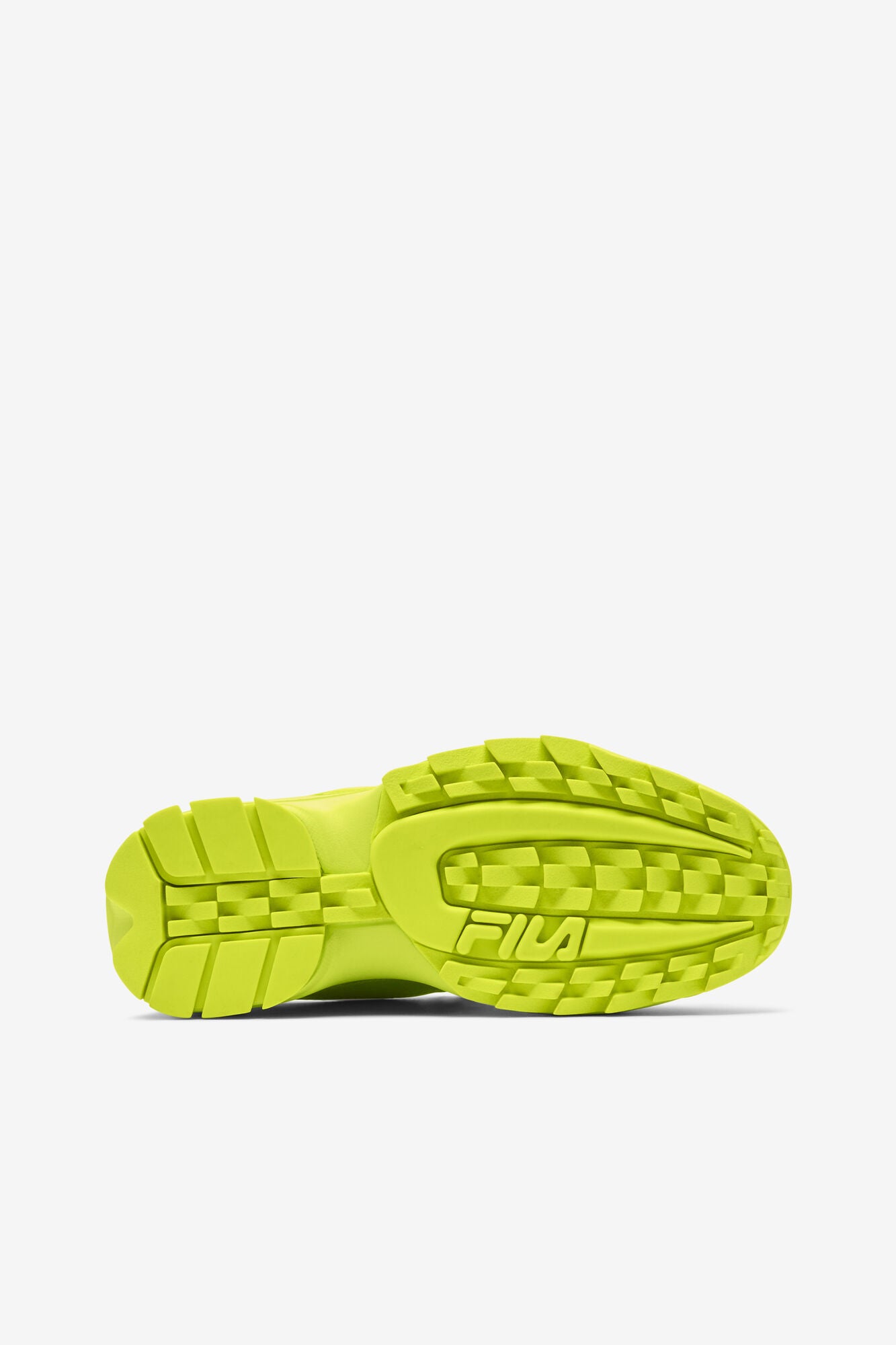 DISRUPTOR II WEDGE CHUNKY NEON SNEAKERS (bottom view)