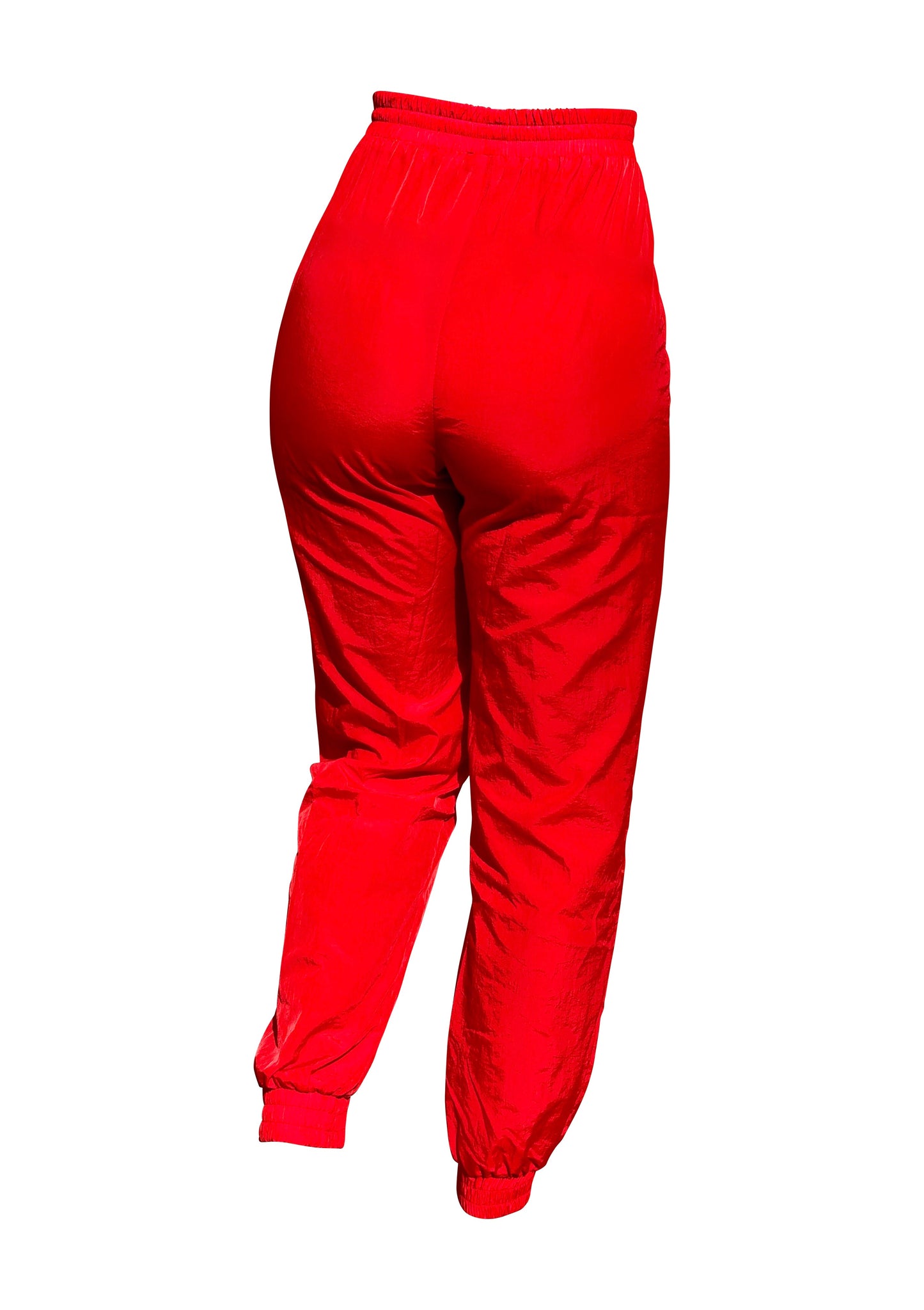 8586: WINDBREAKER NYLON JOGGER PANTS red