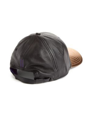 GENTS : BLACK AND GOLD LEATHER HAT - 85 86 eightyfiveightysix