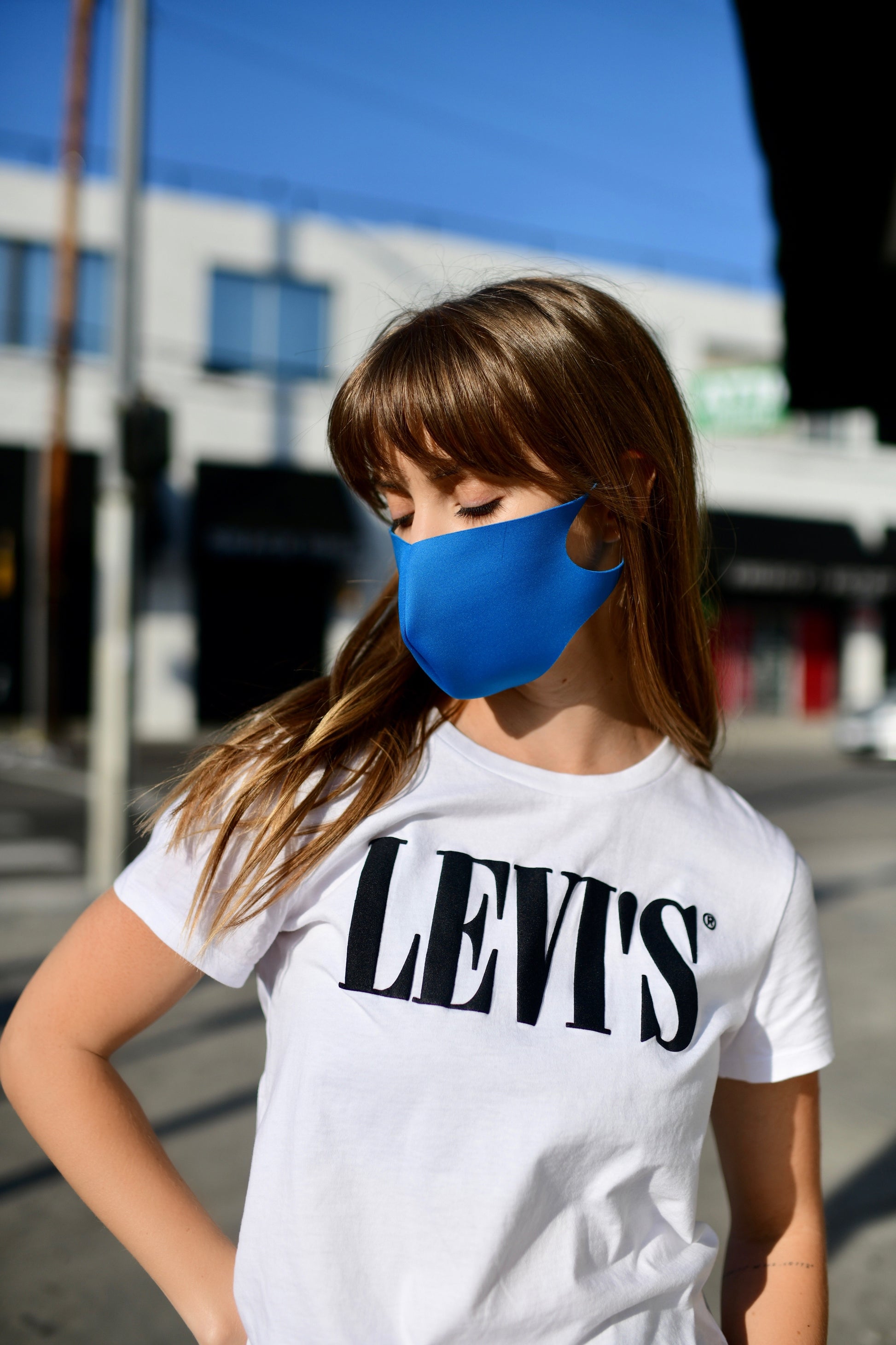 Blue PROTECTIVE FACE MASK BLACK UNISEX - 8586