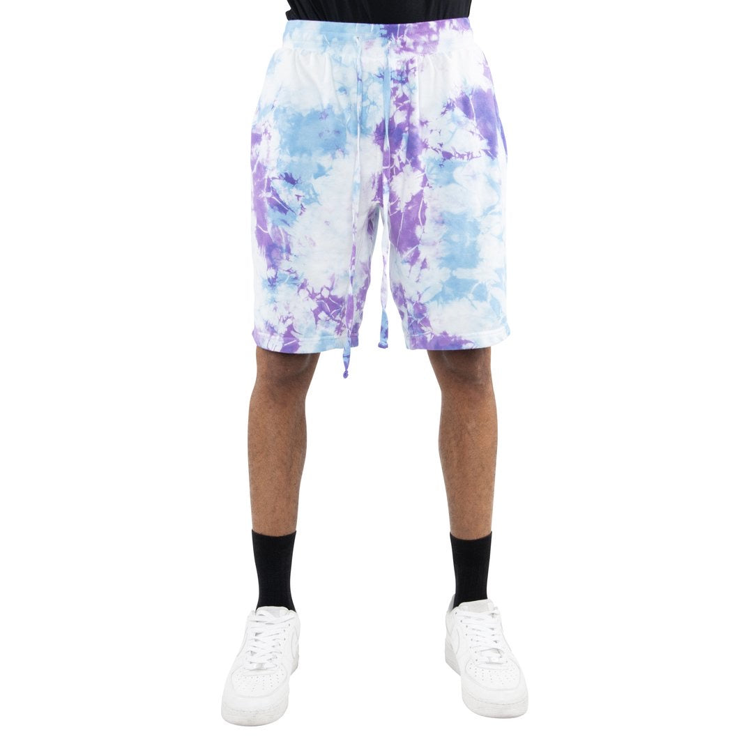 eptm mens tie dye purple shorts - 8586