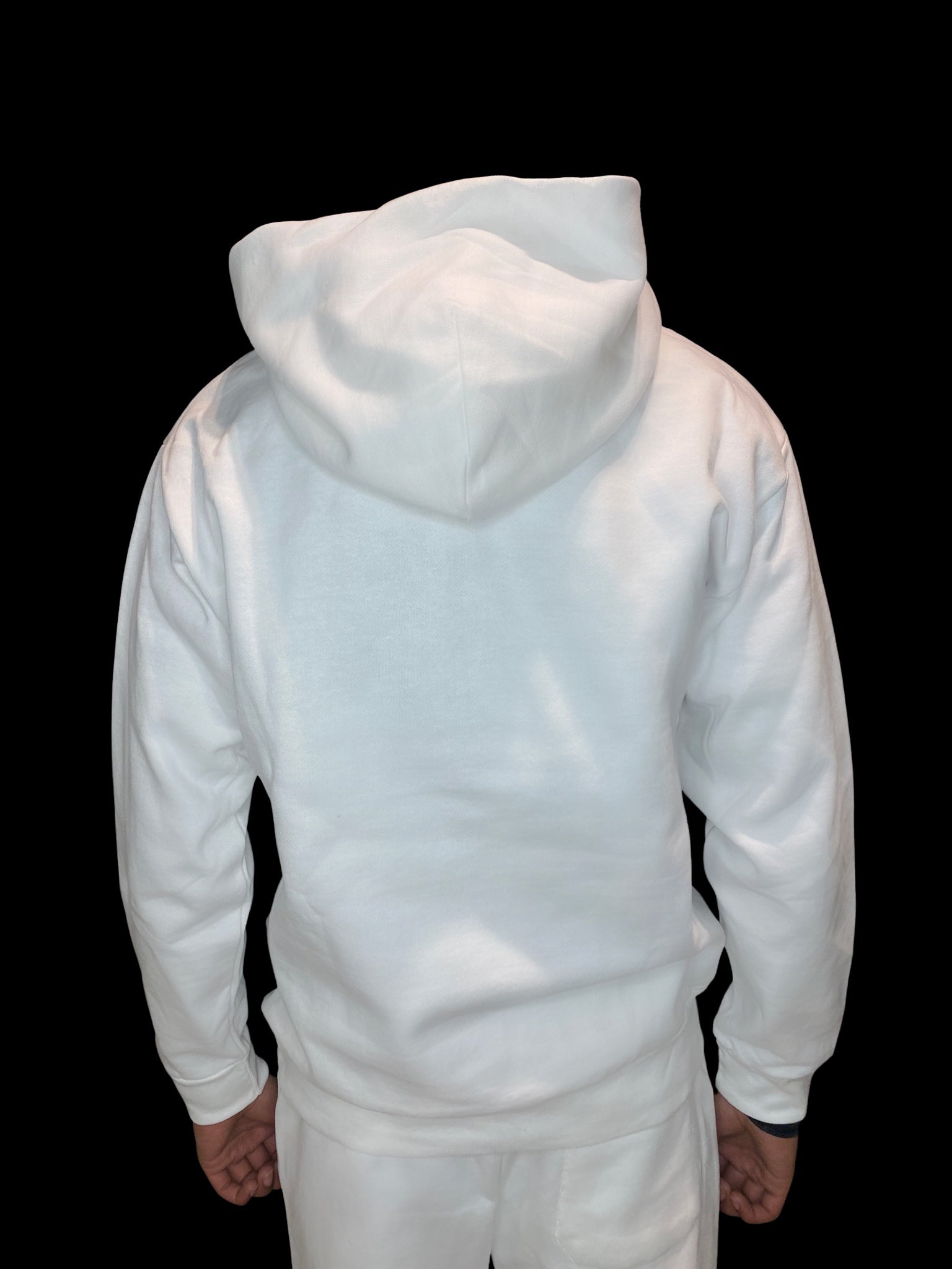 8586 mens white logo hoodie - 8586