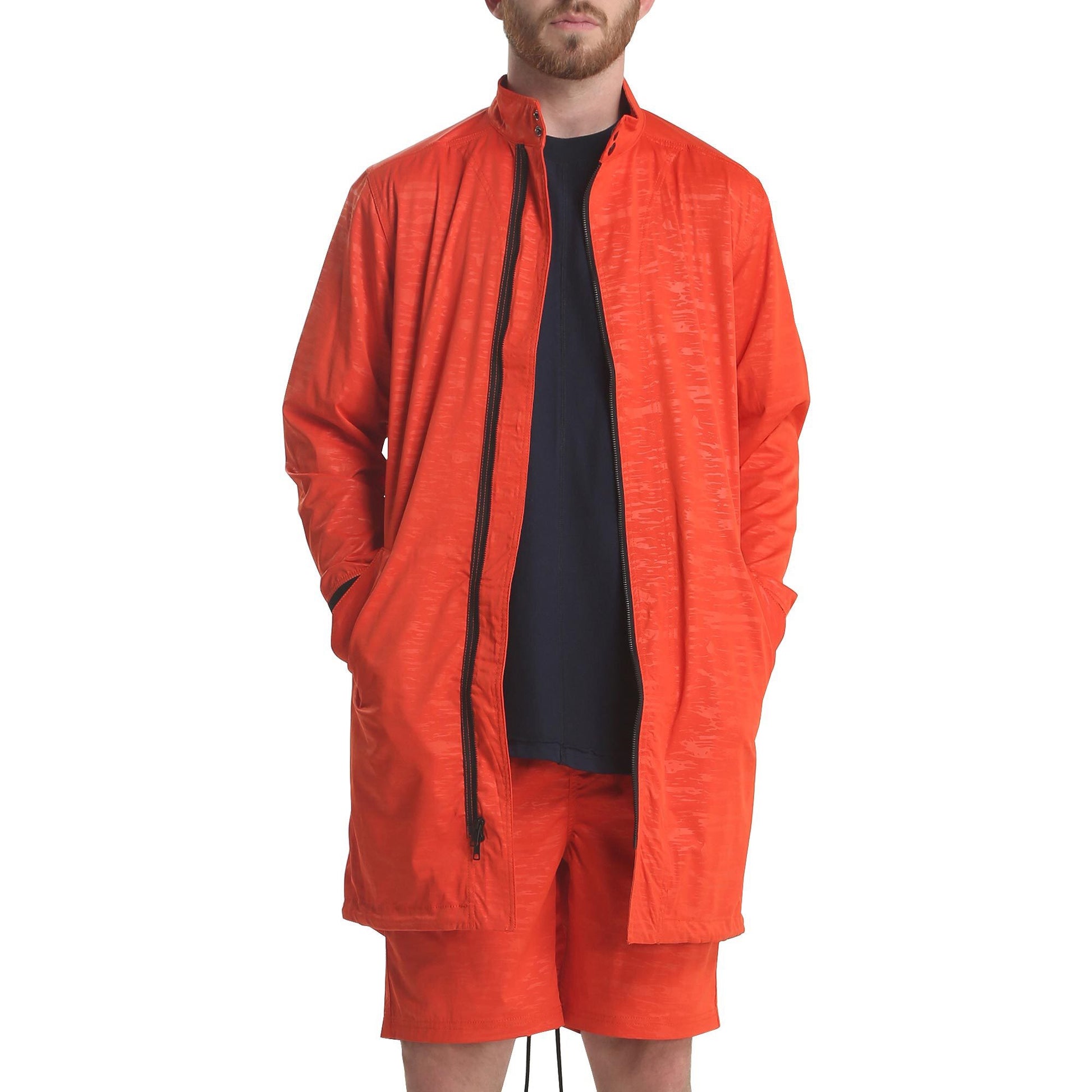 PUBLISH BRAND: YAIR ORANGE TRENCH COAT JACKET - 85 86 eightyfiveightysix