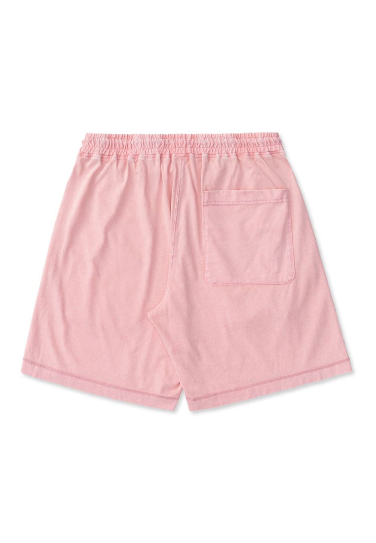 ALPHASTYLE MENS APPLIQUE MUAVE KNIT SHORTS - 8586