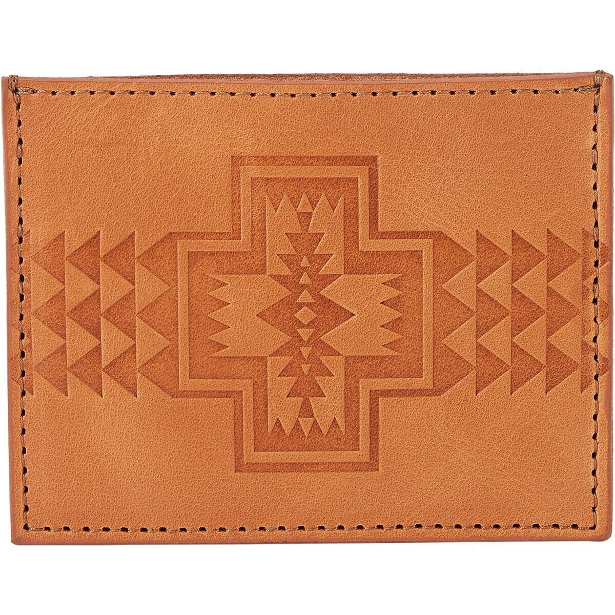 pendleton leather slim card case tan wallet - 8586