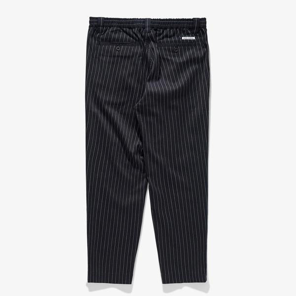 BANKS JOURNAL MENS PINSTRIPE NAVY CHINO CROPPED PANTS - 8586(back view)
