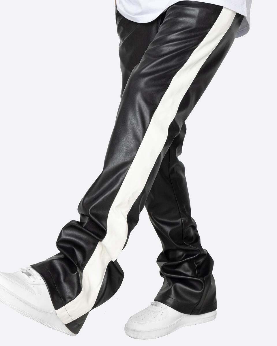 EPTM: FAUX LEATHER PLAZA TRACK PANTS