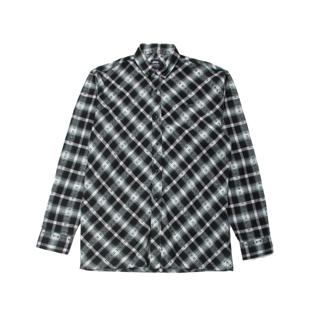 PUBLISH: ELDERED FLANNEL BUTTON UP SHIRT - 85 86 eightyfiveightysix