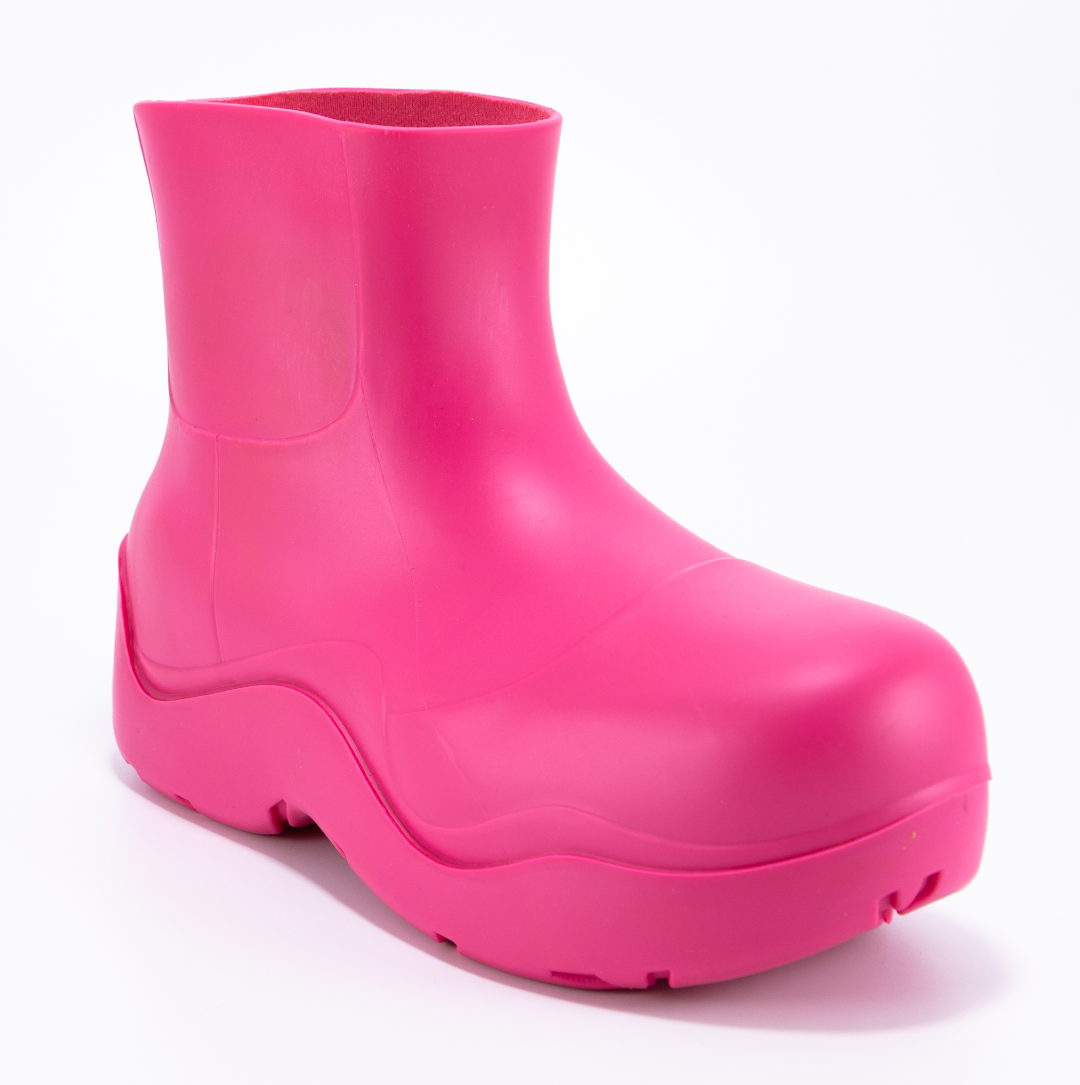 MATA SHOES WOMEN'S RUBBER ANKLE RAIN BOOTS HOT PINK - 8586