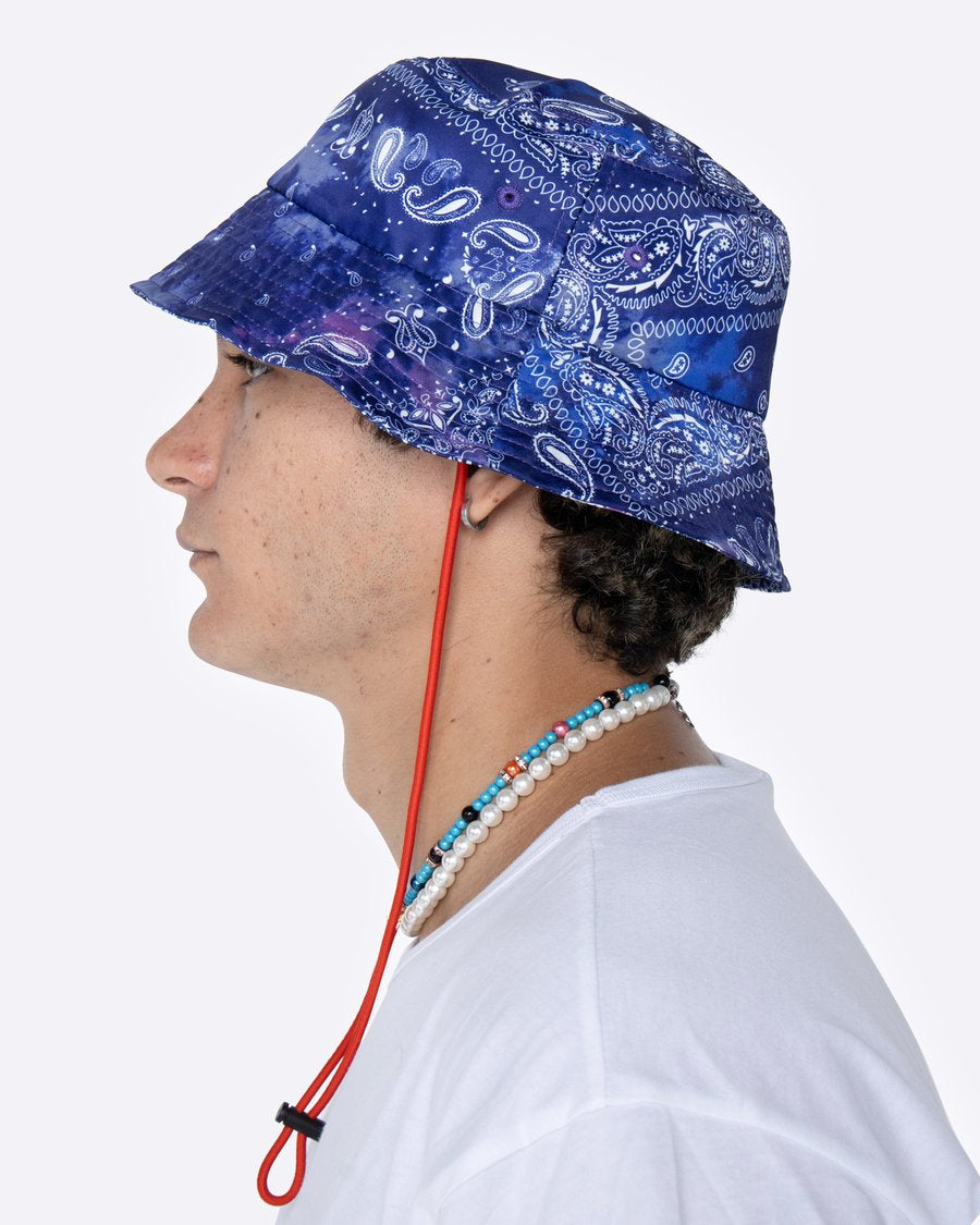 EPTM MEN'S BLUE BANDANA BUCKET HAT - 8586