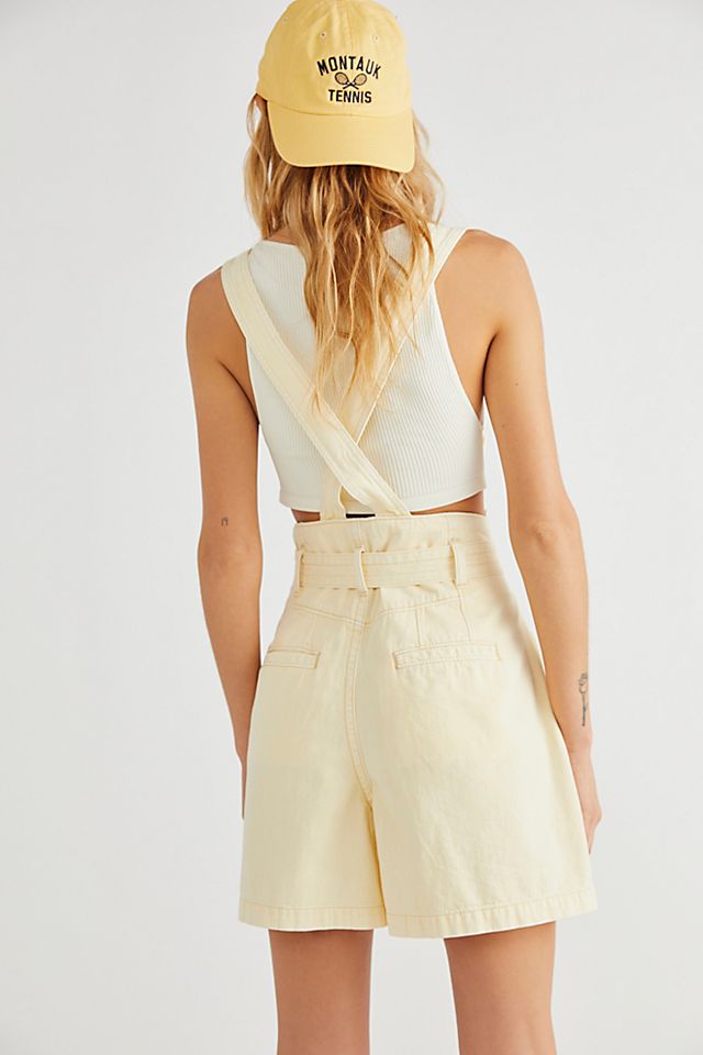 FREE PEOPLE WOMEN'S CREAM BITTERSWEET OVERALLS - 8586