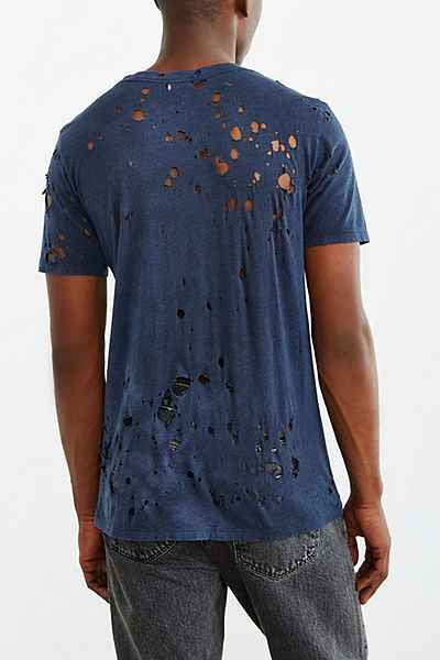 US RAGS : DESTROYED VINTAGE TEE NAVY - 85 86 eightyfiveightysix