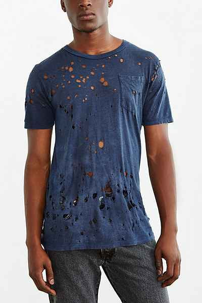 US RAGS : DESTROYED VINTAGE TEE NAVY - 85 86 eightyfiveightysix
