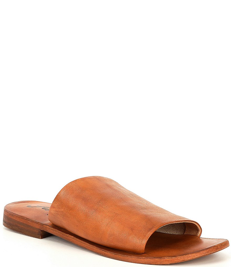 FREE PEOPLE WOMENS VICENTE LEATHER SLIDE SANDAL - 8586