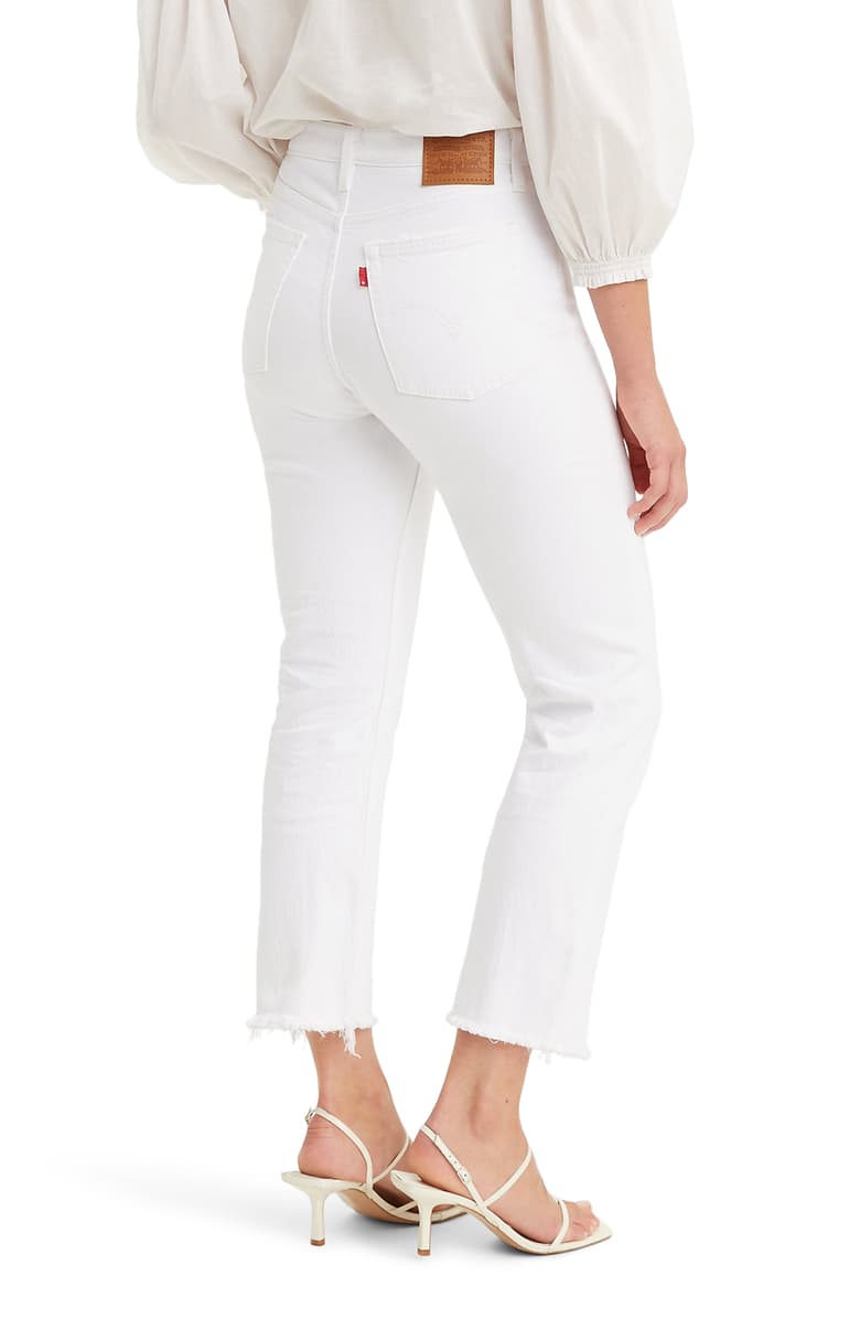 LEVIS WHITE WEDGIE HIGH WAISTED JEANS - 8586