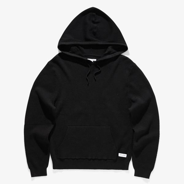 BANKS JOURNAL MENS BLACK WAYWARD KNIT HOODIE - 8586